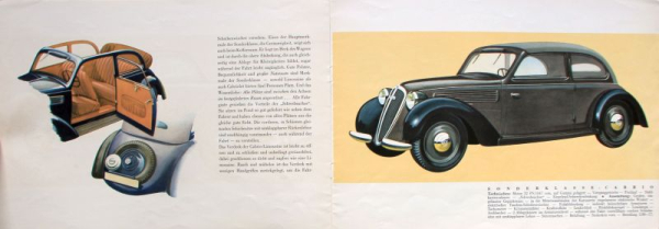 DKW Sonderklasse Modelprogram 1938 "Der grosse DKW" Carbrochure (10066)